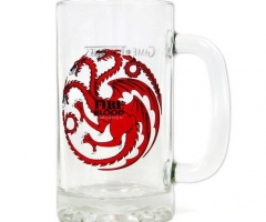 Game of Thrones Glas Bierkrug Fire and Blood Targaryen