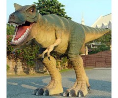 Lebensgroßer T-Rex in Angriffshaltung als Gartendeko