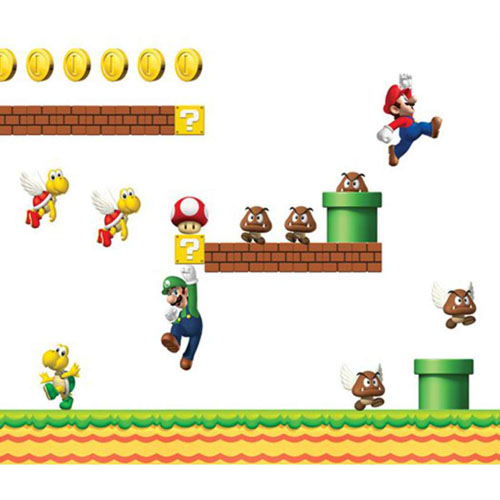 New Super Mario Wandaufkleber und Wandtattoo von Nintendo