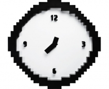 Pixel Wanduhr